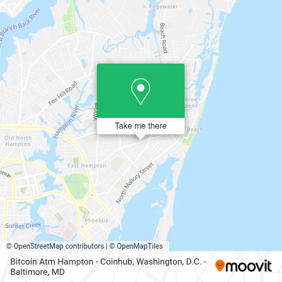 Bitcoin Atm Hampton - Coinhub map