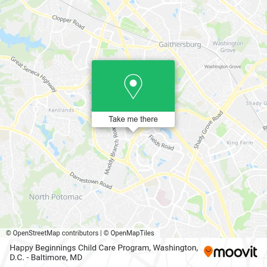 Happy Beginnings Child Care Program map