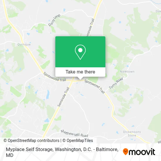 Myplace Self Storage map