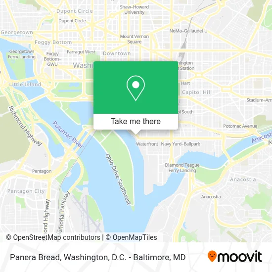 Panera Bread map