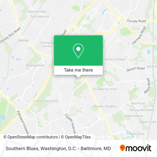 Southern Blues map