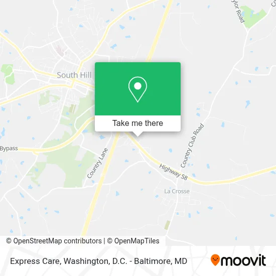 Express Care map