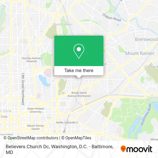 Believers Church Dc map
