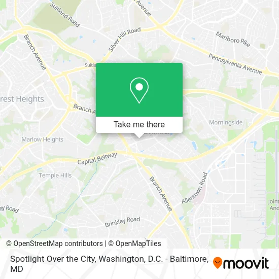 Spotlight Over the City map
