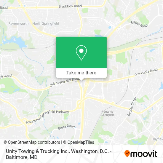 Unity Towing & Trucking Inc. map