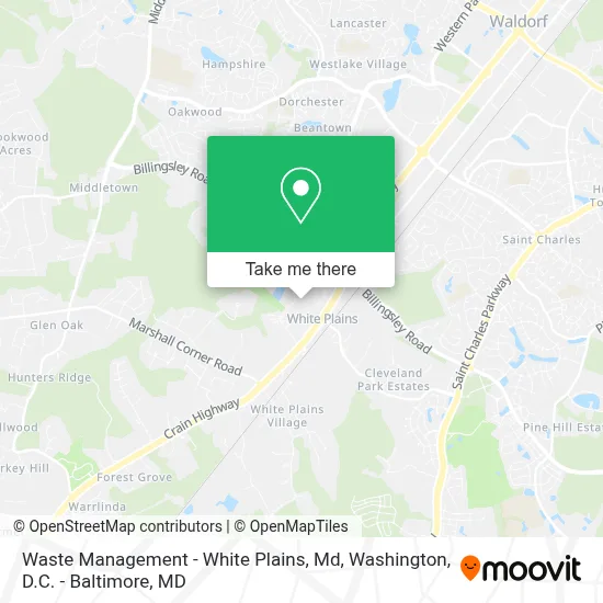 Waste Management - White Plains, Md map