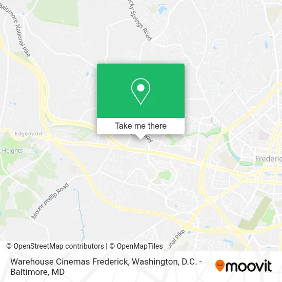 Warehouse Cinemas Frederick map