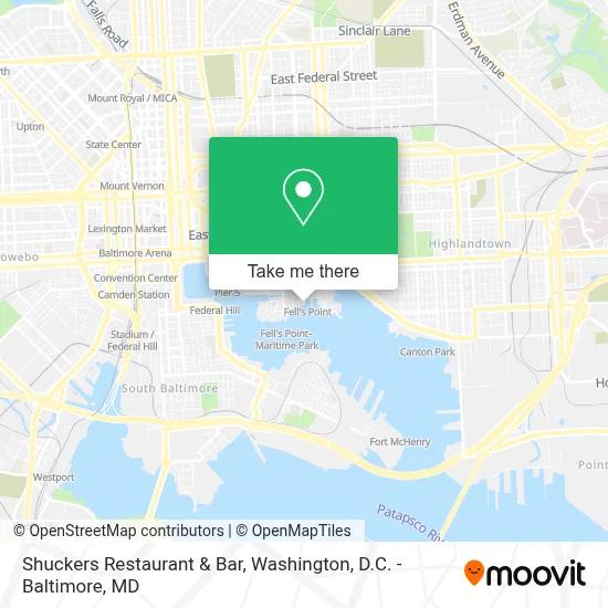 Shuckers Restaurant & Bar map