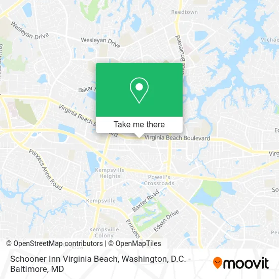 Schooner Inn Virginia Beach map