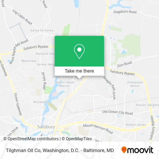 Tilghman Oil Co map