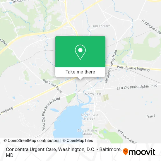 Concentra Urgent Care map