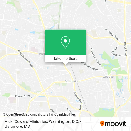 Vicki Coward Ministries map