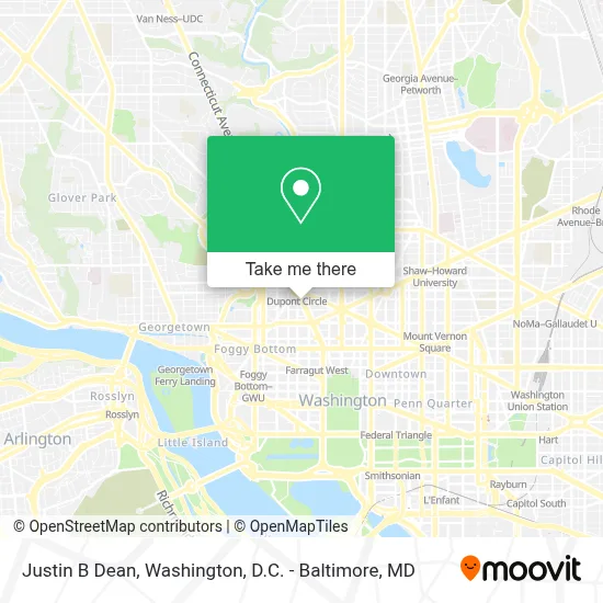 Justin B Dean map