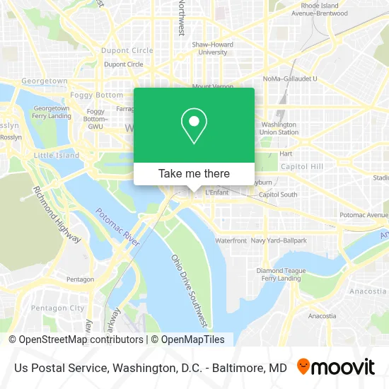 Us Postal Service map