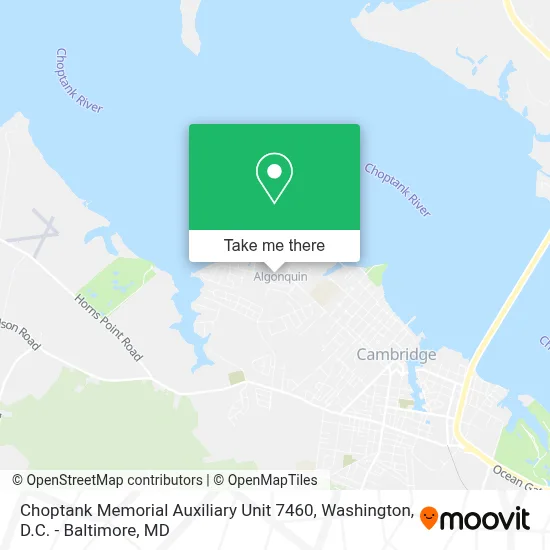 Choptank Memorial Auxiliary Unit 7460 map