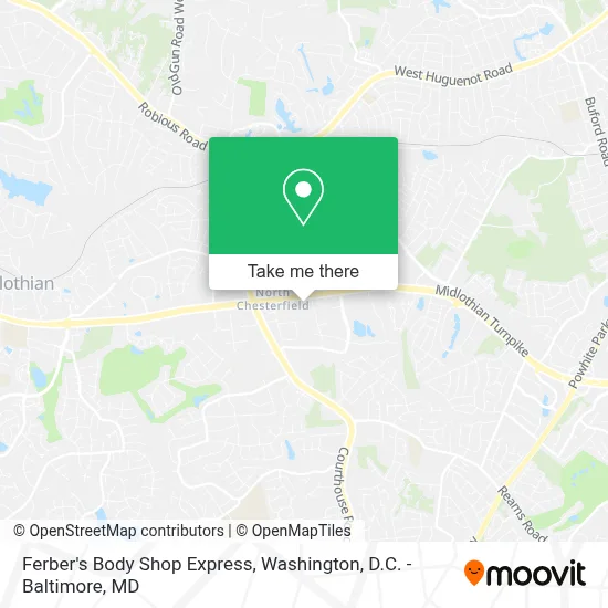 Ferber's Body Shop Express map
