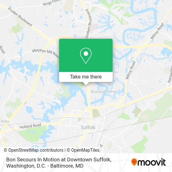 Bon Secours In Motion at Downtown Suffolk map