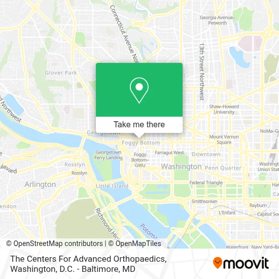 The Centers For Advanced Orthopaedics map