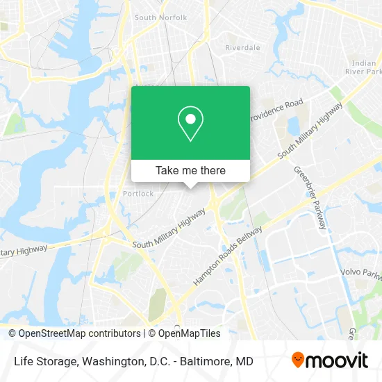 Life Storage map