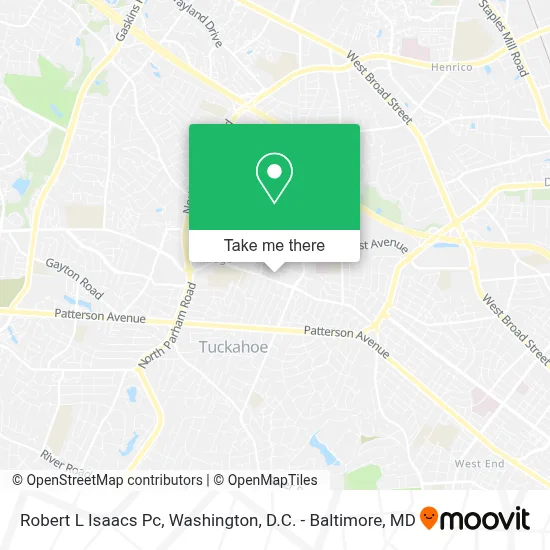 Robert L Isaacs Pc map