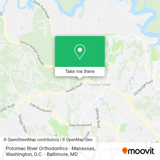 Potomac River Orthodontics - Manassas map