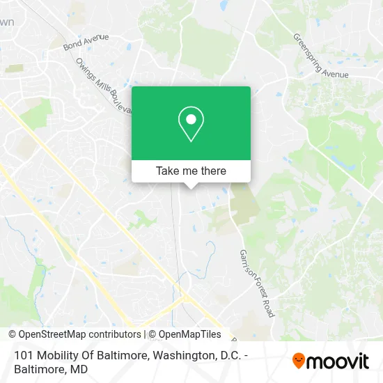 101 Mobility Of Baltimore map