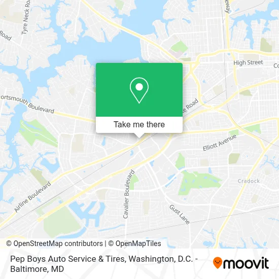 Pep Boys Auto Service & Tires map