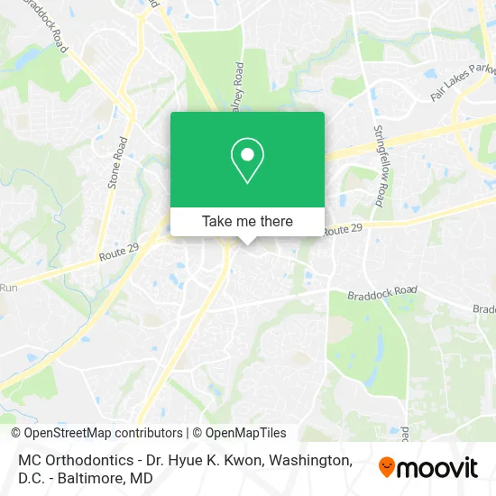 MC Orthodontics - Dr. Hyue K. Kwon map