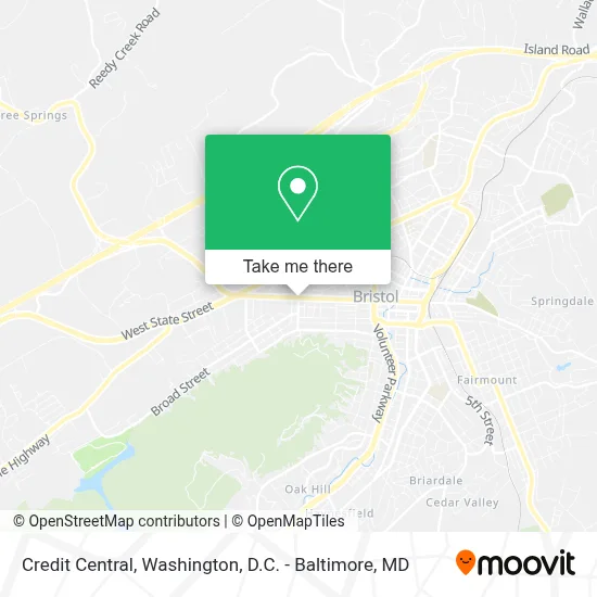 Credit Central map
