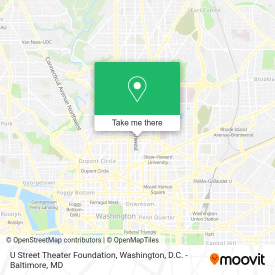 U Street Theater Foundation map