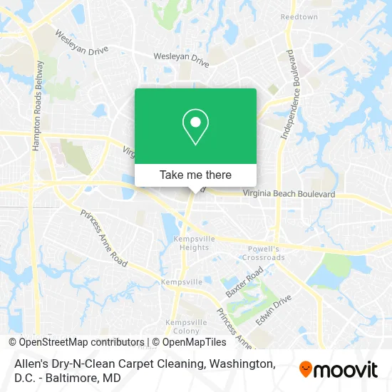 Allen's Dry-N-Clean Carpet Cleaning map
