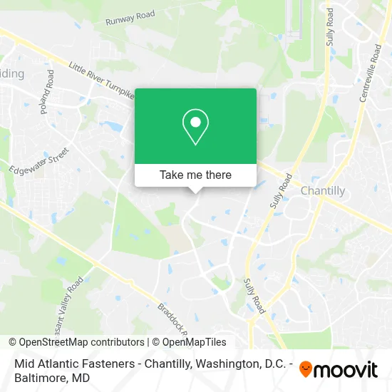 Mid Atlantic Fasteners - Chantilly map
