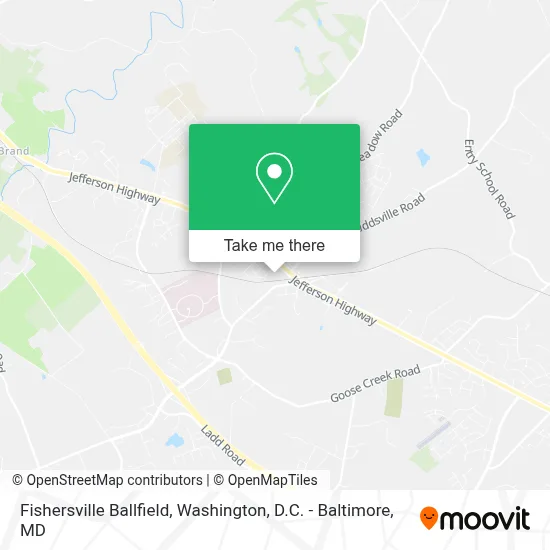 Fishersville Ballfield map