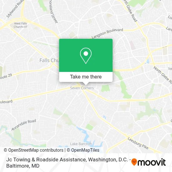 Jc Towing & Roadside Assistance map
