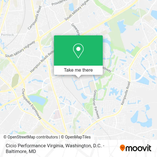 Cicio Performance Virginia map