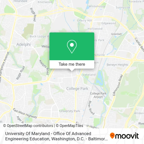 University Of Maryland - Office Of Advanced Engineering Education map