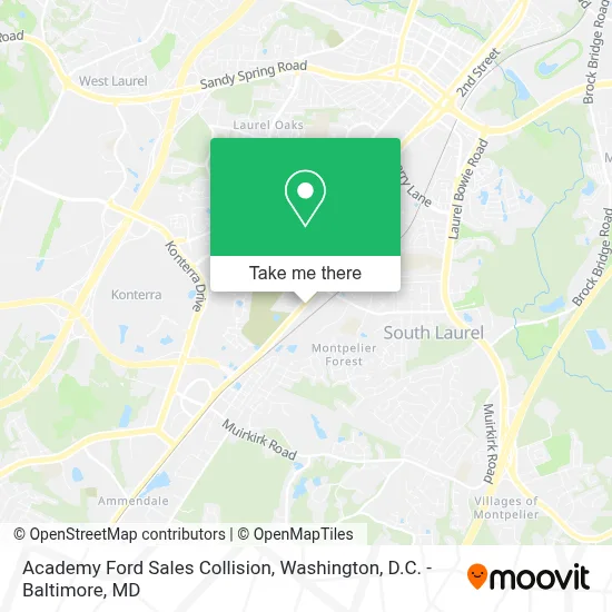 Academy Ford Sales Collision map