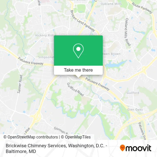 Brickwise Chimney Services map