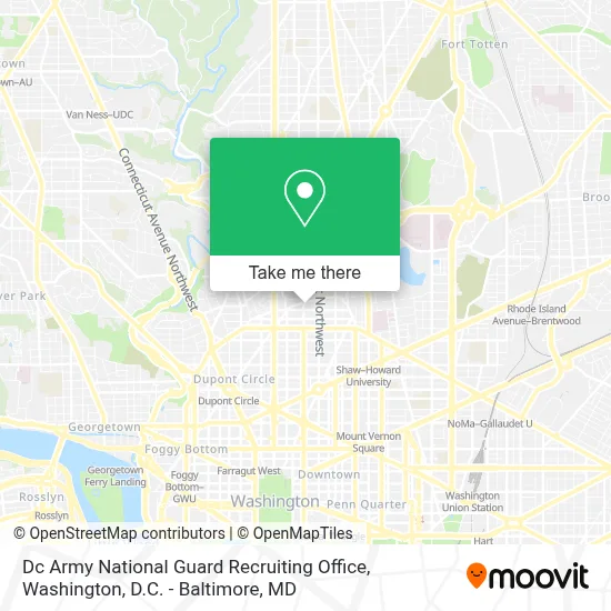 Dc Army National Guard Recruiting Office map