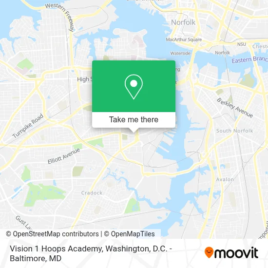Vision 1 Hoops Academy map