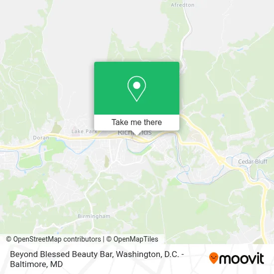 Beyond Blessed Beauty Bar map
