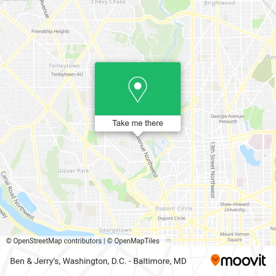 Ben & Jerry's map