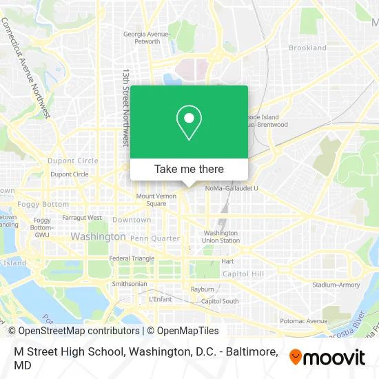 M Street High School map