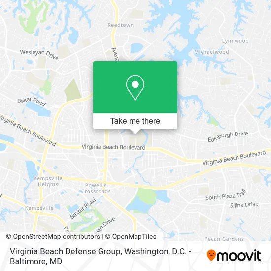 Virginia Beach Defense Group map