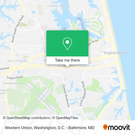 Western Union map