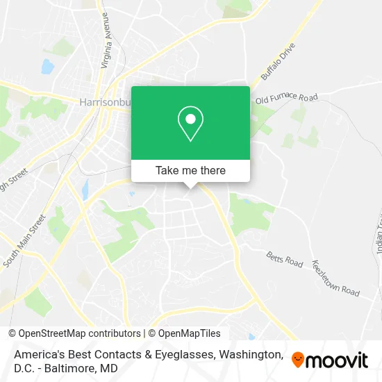 America's Best Contacts & Eyeglasses map