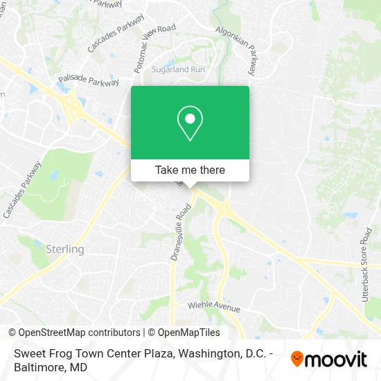 Sweet Frog Town Center Plaza map