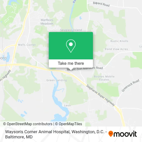 Wayson's Corner Animal Hospital map