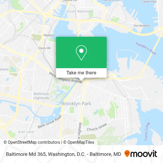 Baltimore Md 365 map