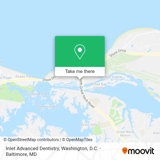 Inlet Advanced Dentistry map
